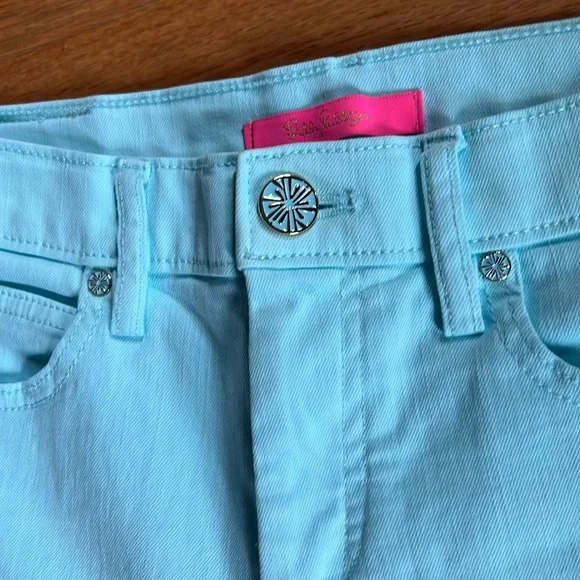 LILLY PULITZER JEANS MINT GREEN SIZE 4 - Picture 3 of 6